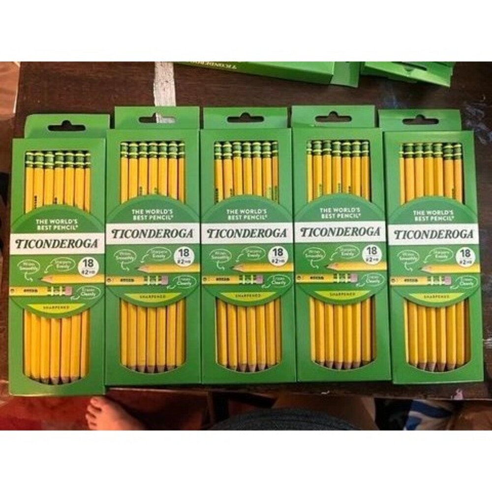 Ticonderoga No. 2 HB Sharpened Pencils - 5 Packs of 18